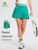 Cai Jue Women's Pleated Tennis & Badminton Skirt with Built-in Shorts & Pockets, Anti-exposure Design