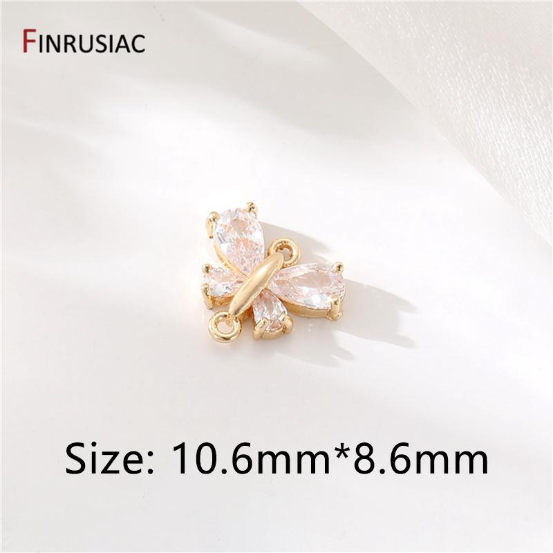

14K Gold Plated Exquisite Flower/Butterfly/Star/Moon/Heart Shape Connectors For Jewelry Making Supplies DIY Bracelets Findings 2 pieces