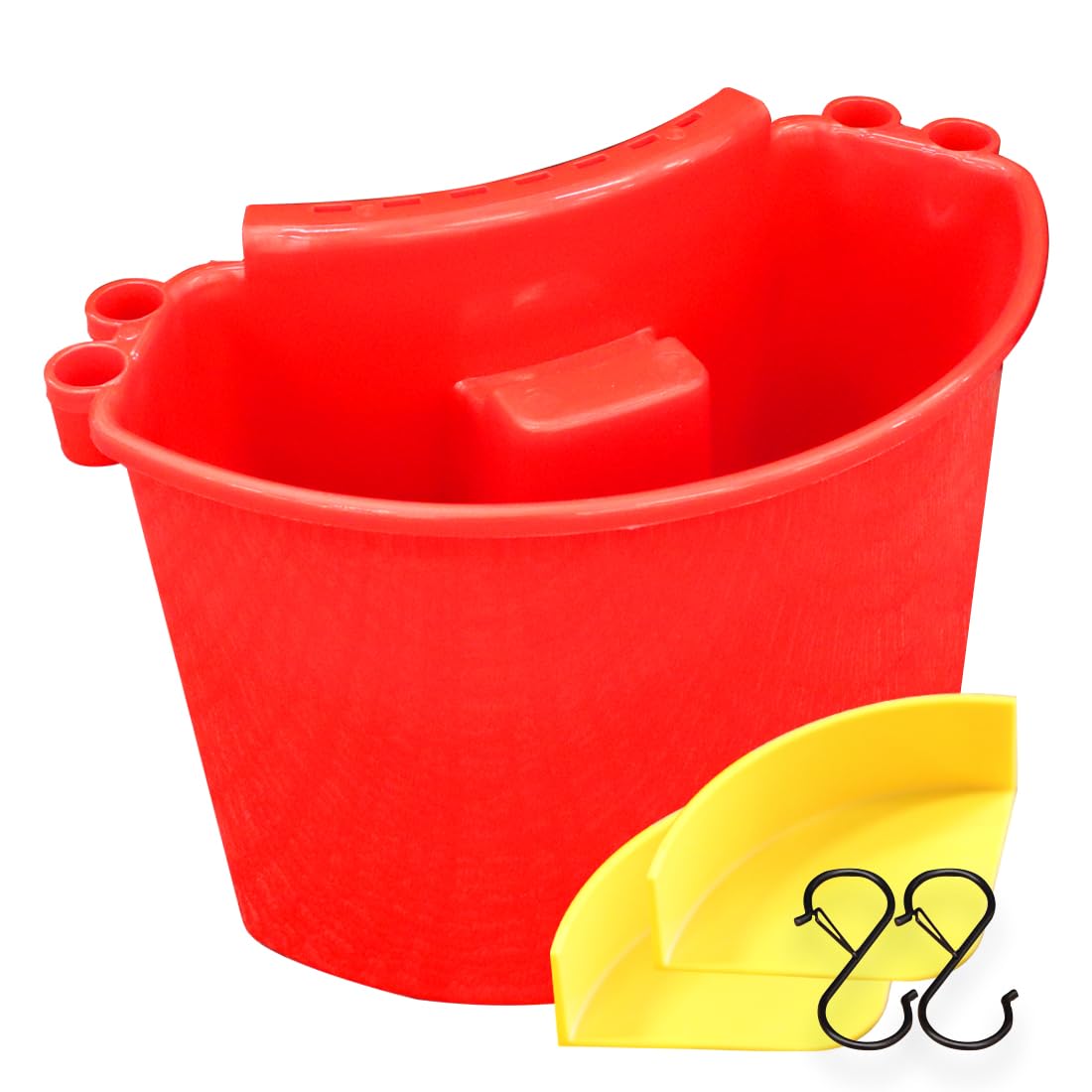 

WELL ORIGIN Japanese Brand Wash Bucket with Two Hose Checker Car Wash Bucket Perfect for Car Wash Season Sliders, Sakura Passed, Side-Mounted (Red)