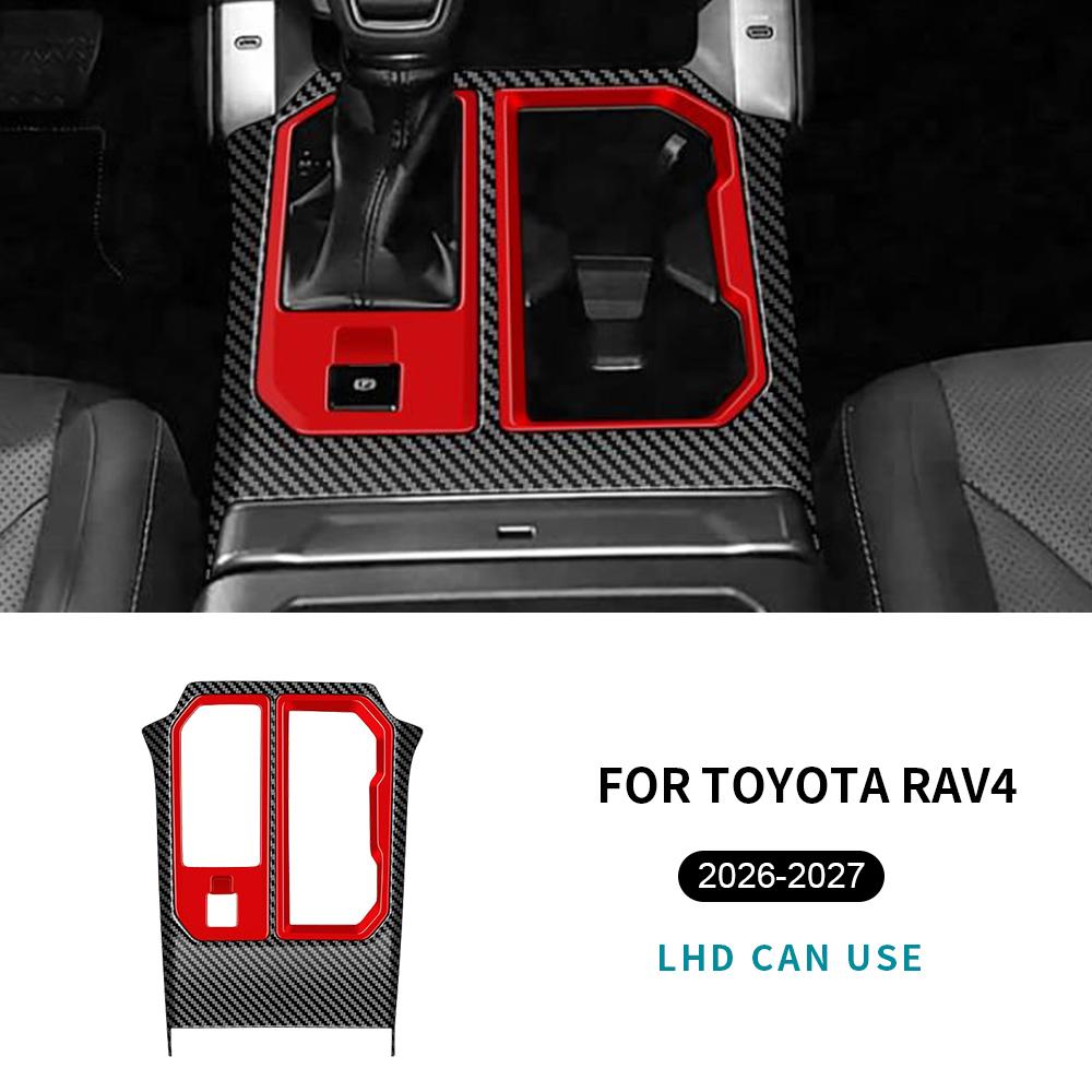 Center Console Gear Shift Panel Frame For Toyota RAV4 2026-2027 Mechanical Handbrake Version Shifter Bezel Trim
