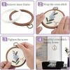 5/10/15pcs Round Embroidery Hoop Set with Faux Wood Design for DIY Embroidery Cross-Stitching Hanging Decorations Display Items