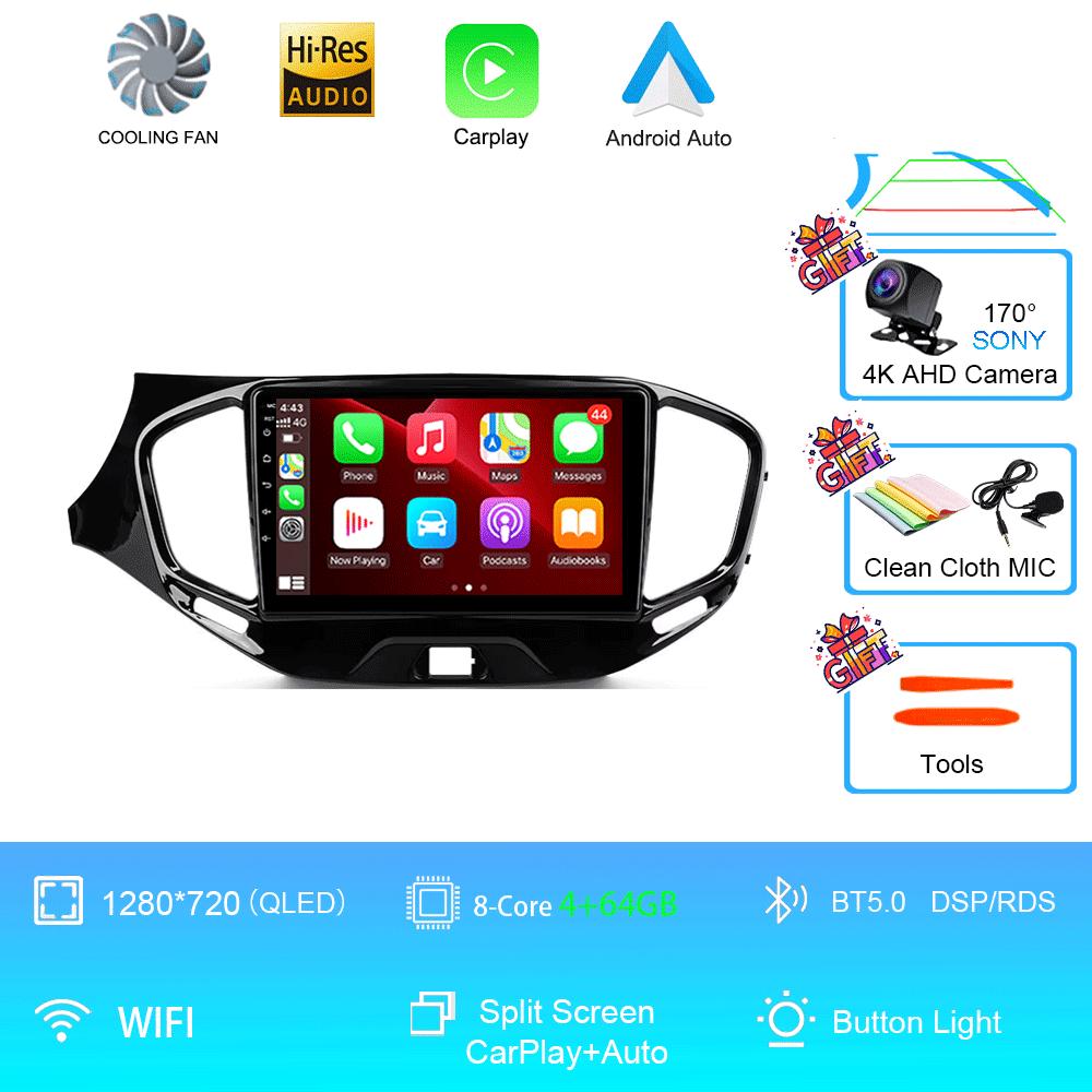 Car Radio Android 14 Carplay Wifi 4G For LADA Vesta Cross Sport 2015 - 2020 Multimedia Video Player Navigation GPS Stereo Auto