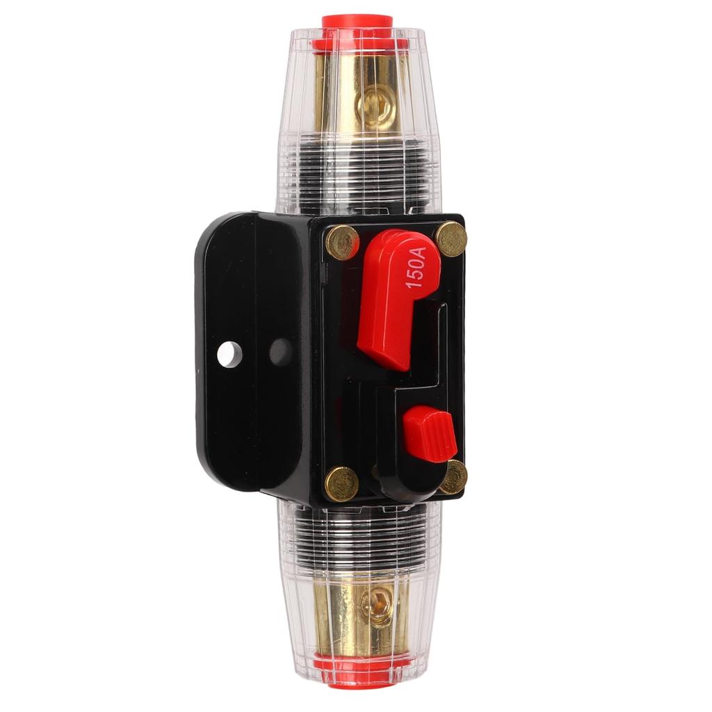 12 24V Inline Circuit Breaker, Lugs with Manual Reset Fuse Holder, Heat Shrink