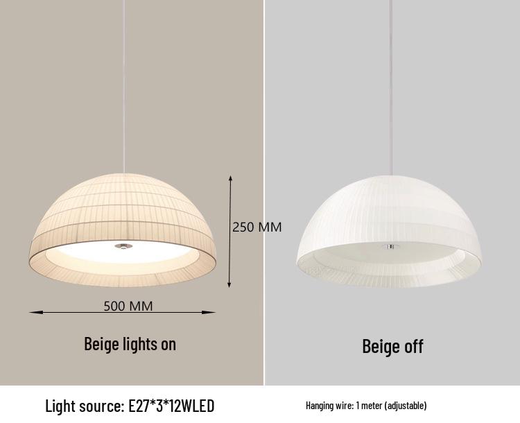 Minimalist Fabric Chandelier: Modern Decorative Lighting for Bedrooms, Studies, or Restaurants