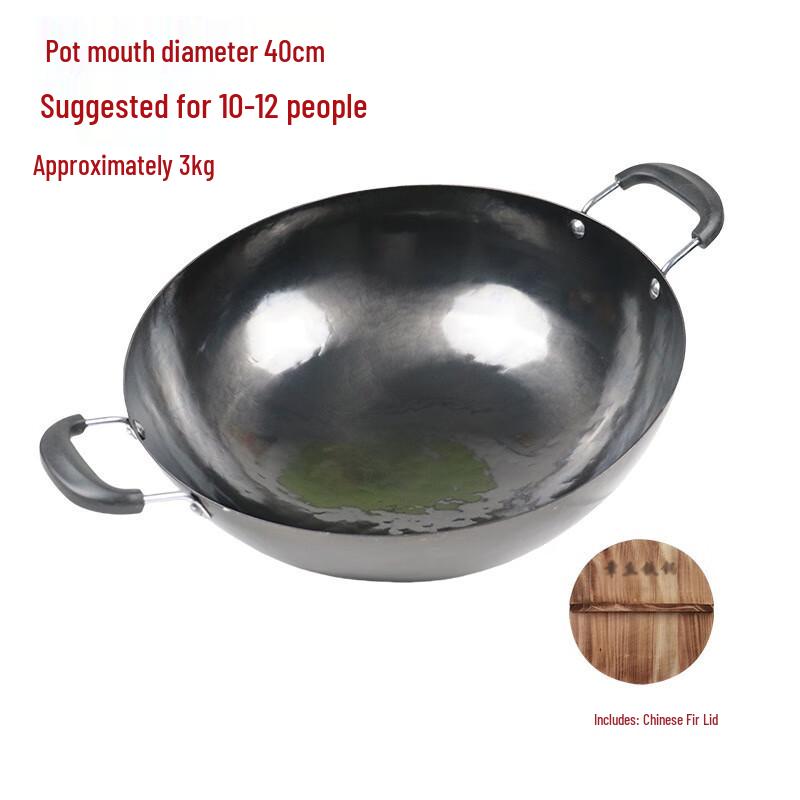 Traditional Hand-Forged Iron Wok