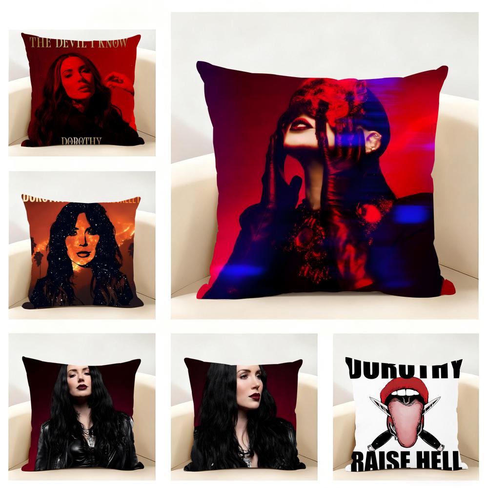 Retro Rock Band DDorothy Cushion Cover Linen Pillowcase Soft for Sofa Bed Home Room Decor