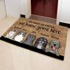 Funny Cute Cat Welcome Doormat Machine Washable Anti-slip Floor Mat Home Decor Living Room Bedroom Kitchen Entrance Foot Mats