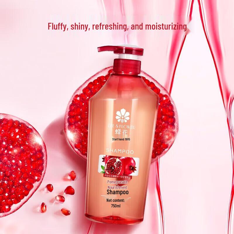 BEE&FLOWER Silicone-Free Red Pomegranate Nourishing Shampoo