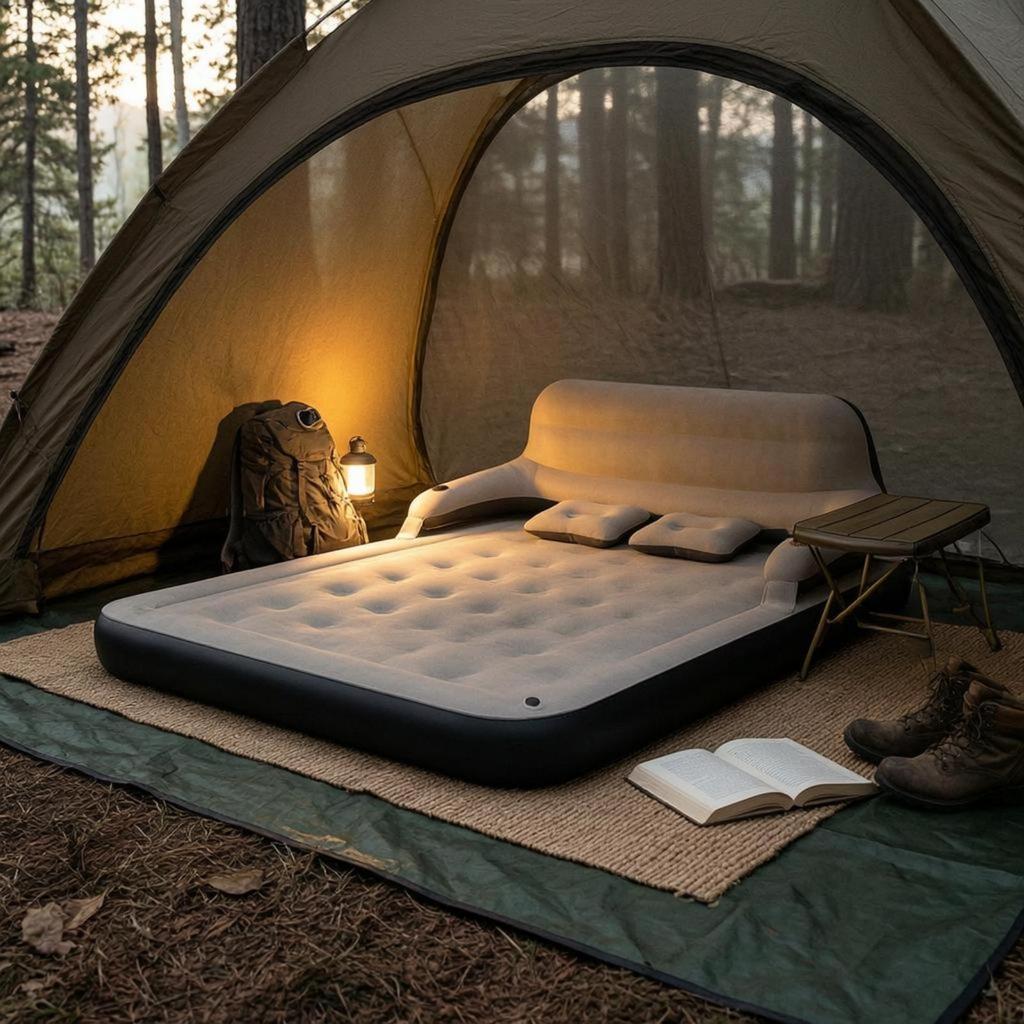 2 In 1 Inflatable Sofa Bed, Design, Bed With