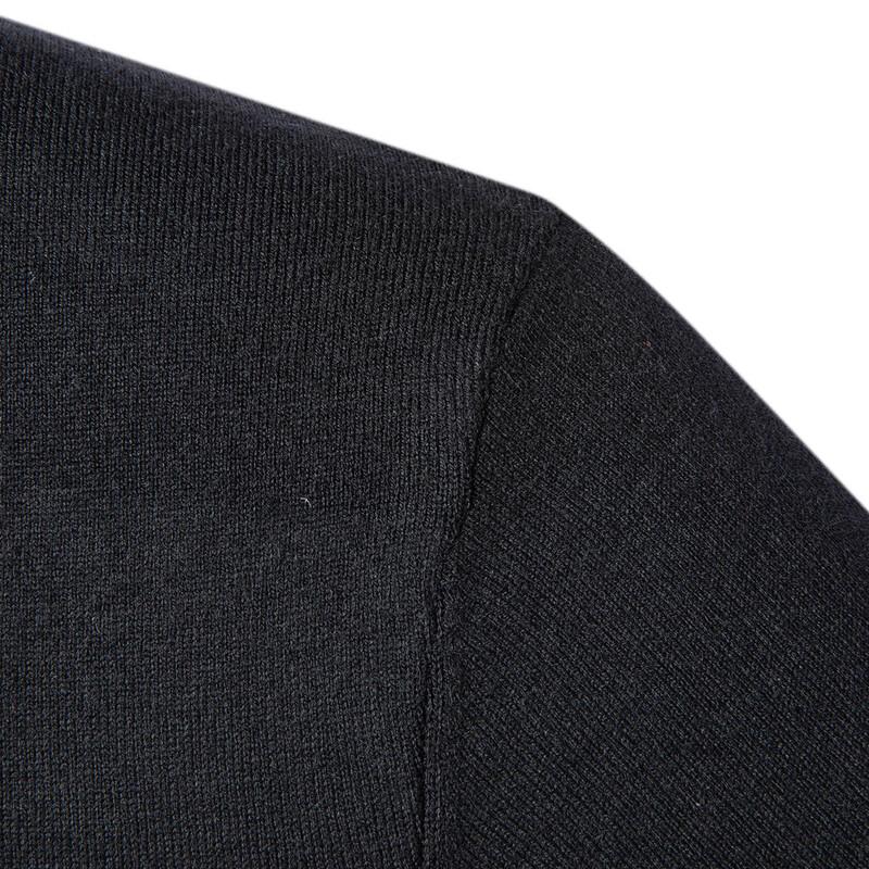 MONTAGUT Men's Wool Blend Embroidered Long Sleeve Polo Shirt