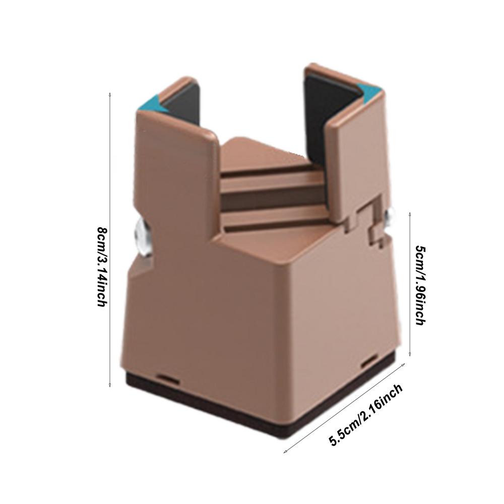 

4 шт. регулируемые подставки для ножек мебели, прочные квадратные круглые подставки для ног кровати, 2,4 дюйма, подставки для ножек стульев и диванов, винтовой зажим