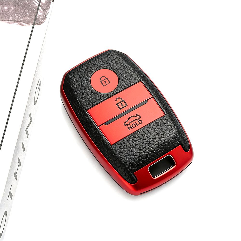 Leather TPU Car Key Bag Case Keyless Shell Protector for Kia K3 KX3 K4 K5 Ceed Sorento Ceed Rio Rio5 Sportage R Cerato Optima
