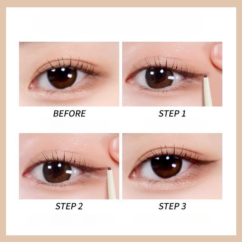 Gel Eyeliner Pen, Smooth Color Development, Silky Smooth and Non-smearing, Waterproof and Sweat-proof Novice Eyeliner Pen