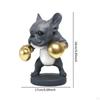 Fitness Dog Statue ,Animal Sculpture ,Creative, Collectible Crafts Resin Ornament Desktop Decoration