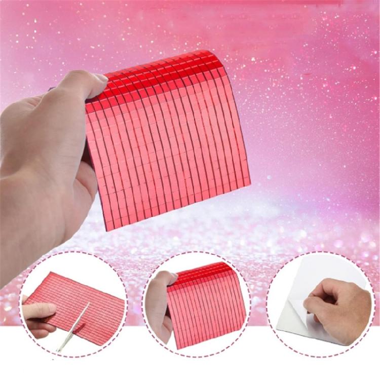 Self Adhesive Mirror Tiles 10x15cm Size with 5x5mm Tiles for DIY Projects and Home Decoration Elegant Wall Sticker