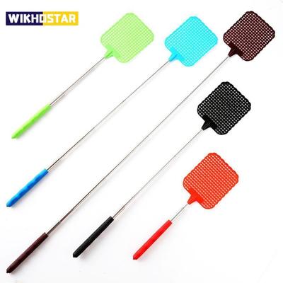 Acchiappa-mosche telescopico da 28 cm, acchiappa-mosche manuale in plastica retrattile, acchiappa-mosche estensibile con asta lunga, estensibile fino a 73 cm