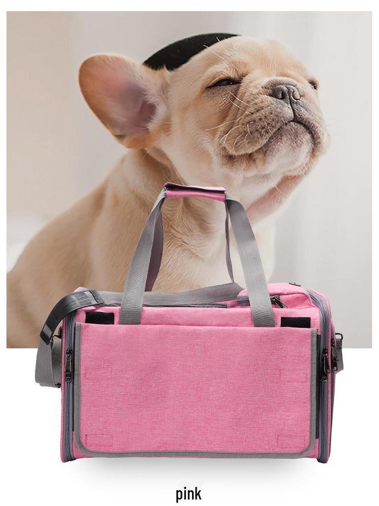 Large Capacity Pet Travel Bag: Handheld, Single Shoulder, Crossbody, Lightweight, Airline Approved