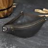 Marsupio da Uomo in Pelle Crazy Horse Borsa a Tracolla in Pelle Douyin Borsa Multifunzionale da Petto per Sport all'Aperto Marsupio da Donna per Telefono Cellulare