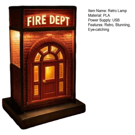 Vintage Lamp Retro Miniature Table Lamp with Warm Led Glow USB