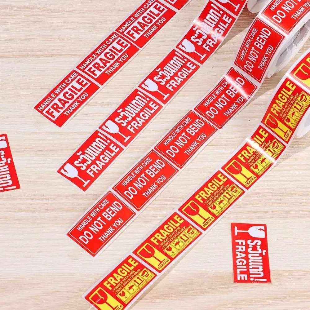 250Pcs/Roll Care for Goods Fragile Warning Label Stickers Fragile Roll Sticker  Fast Drop Shipping