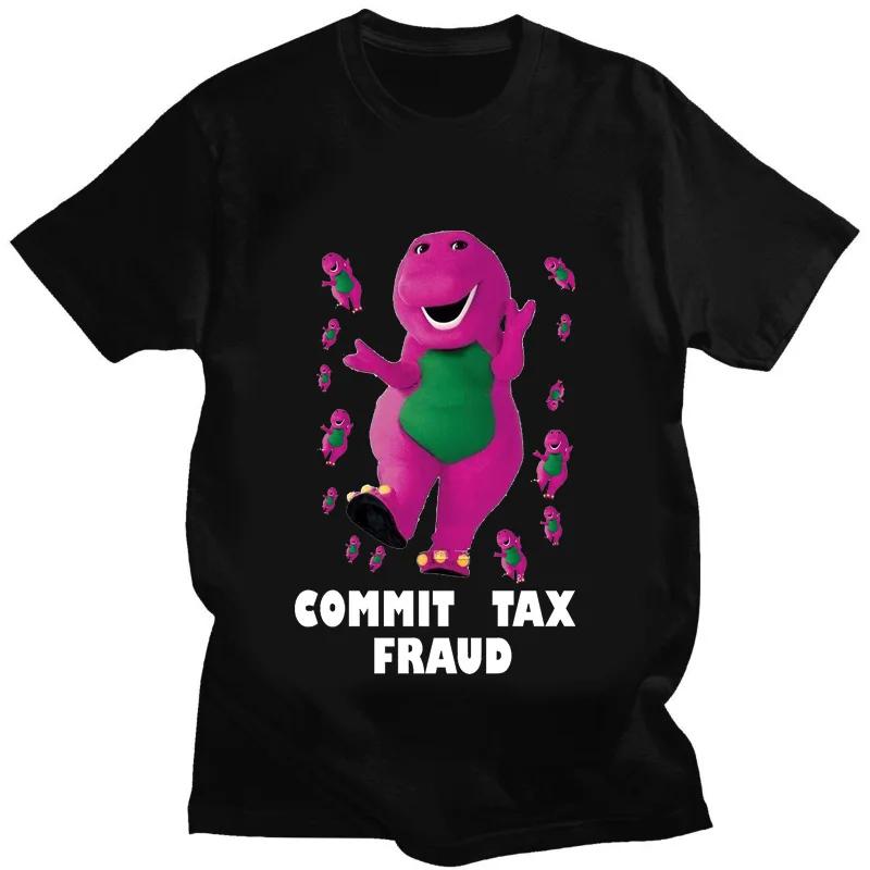 Commit Tax Fraud T Shirt Harajuku Cartoon Letter Printing T Shirt Graphic Casual Crew Neck Short Sleeve Plus Size T Shirt 50973