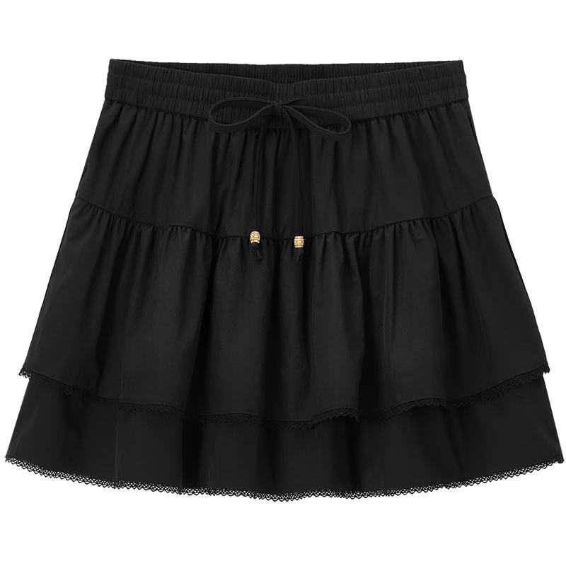 Elegant High-Waist A-Line Mini Skirt M
