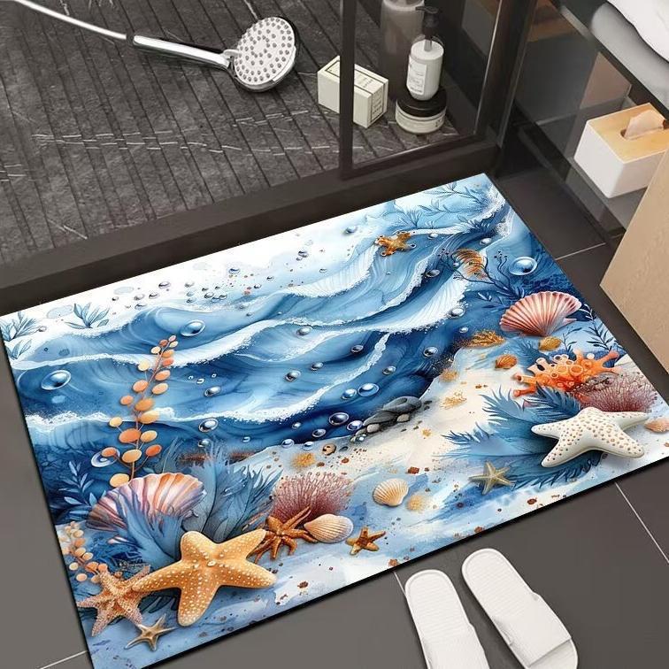 Diatomaceous Earth Non-slip Quick-dry Bathroom Mat – Water Absorbent & Dirt-resistant