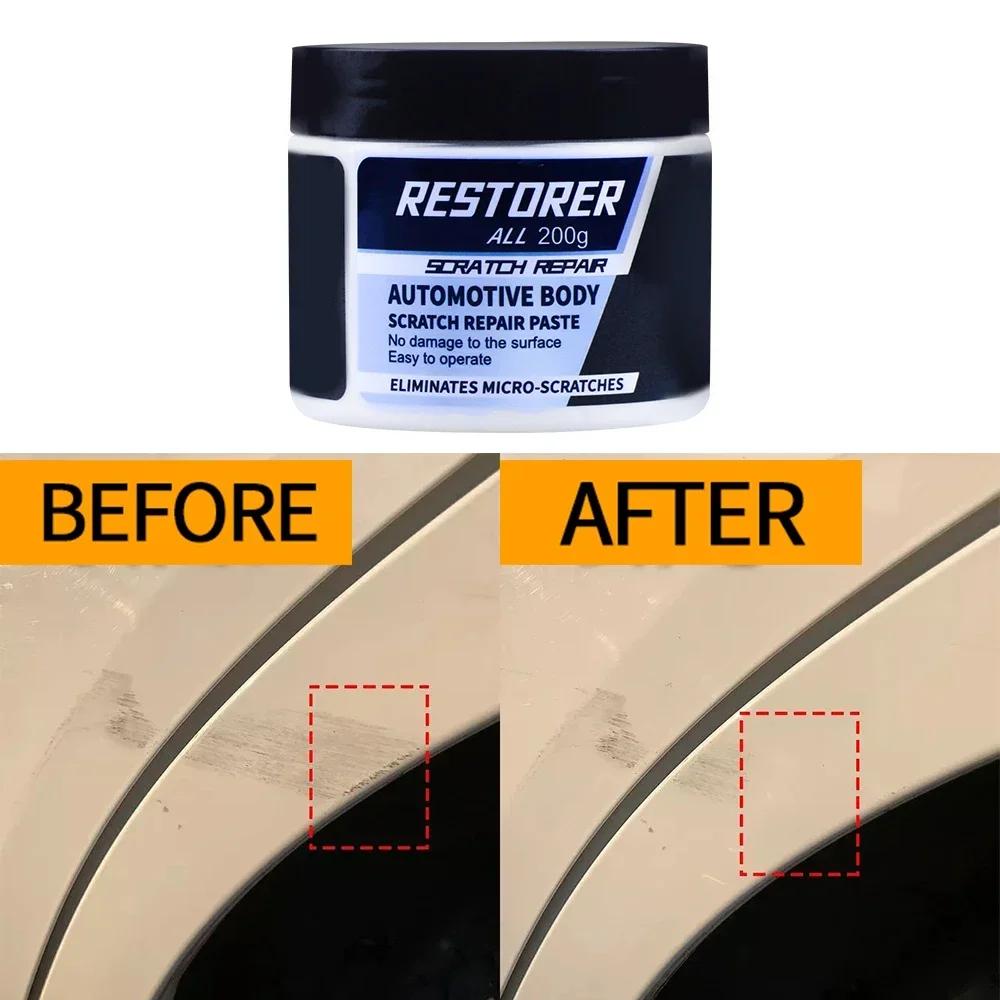 Eliminator Zgârieturi Reparator Zgârieturi Vopsea 200g Elimină Zgârieturile de Vopsea cu Eliminator Zgârieturi Auto și Compound de Lustruire Funcționează Pe