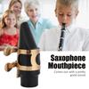 Soprano Saxophone Mouthpiece Set, Portable Saxophone, ABS Mouthpiece with Cap, Metal Buckle Reed Pad, Musical Instrument