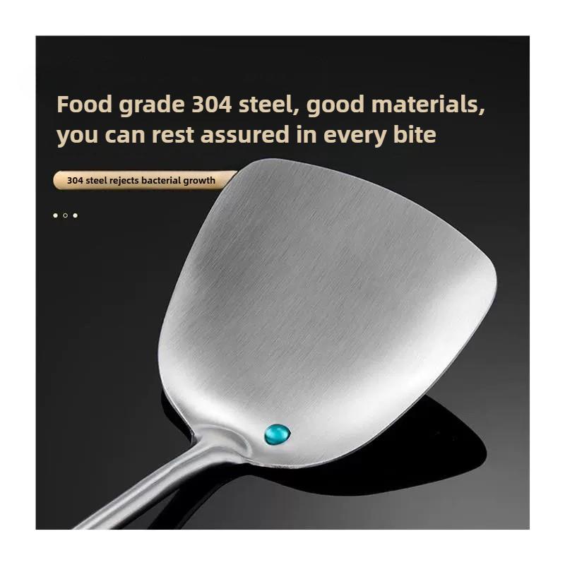 304 Stainless Steel Wok Spatula Metal kitchen utensils Slotted Turner Spoon Ladle Cooking Tools Utensil Set Kitchen Accessories