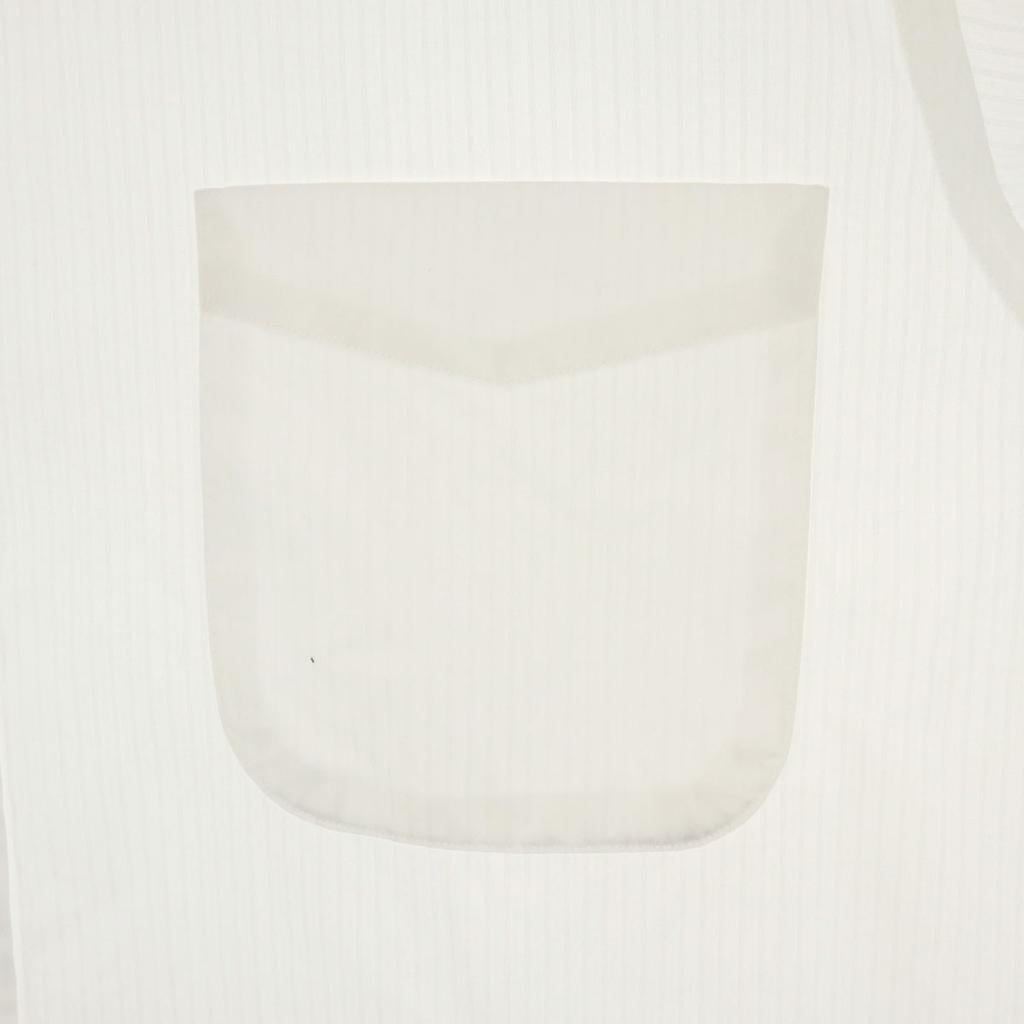 LANVIN made in Japan Striped Pattern Long sleeve shirt 41-80 White Men's Used