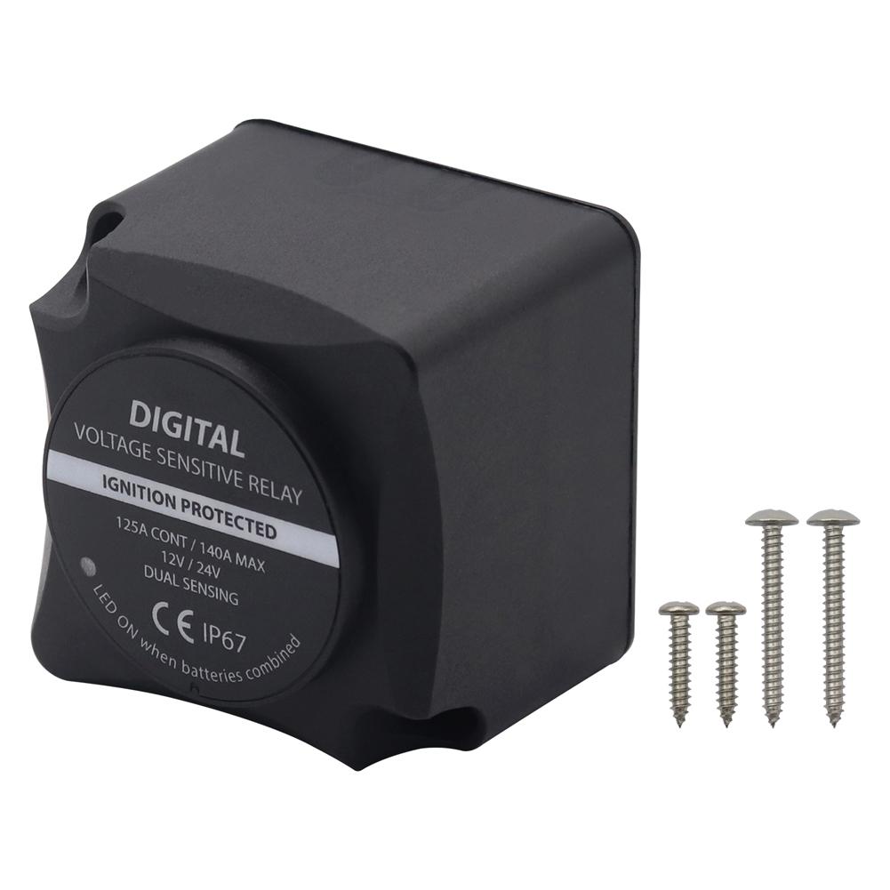 12V 24V 125A Dual Battery System VSR Isolator Digital Voltage Sensitive Relay Car Voltage Sensitive Relay for Car RV