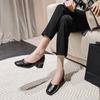 New Designers Classics Square Toe Chunky Heel Women Pumps High Heels Work Shoes Elegant Black White Office Ladies Shoe Size35-43