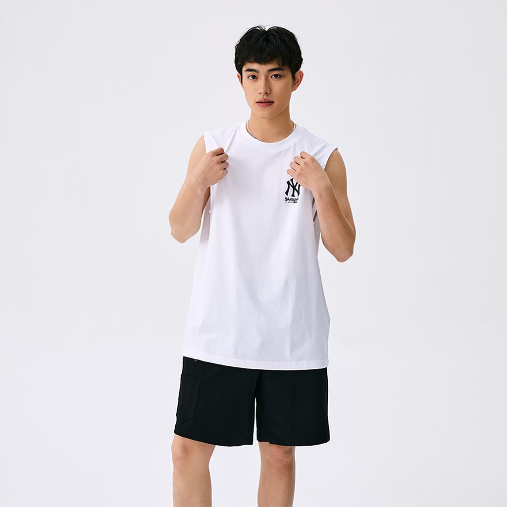 New MLB New York Yankees Basic Collection SS25 Tank Top Unisex Ecru 3ATOB0253-50WHS