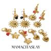 MamacitaSlay 316L Stainless Steel Flower Heart Sun Earrings 18K Gold Plated Waterproof Jewelry Women's High Quality Earrings