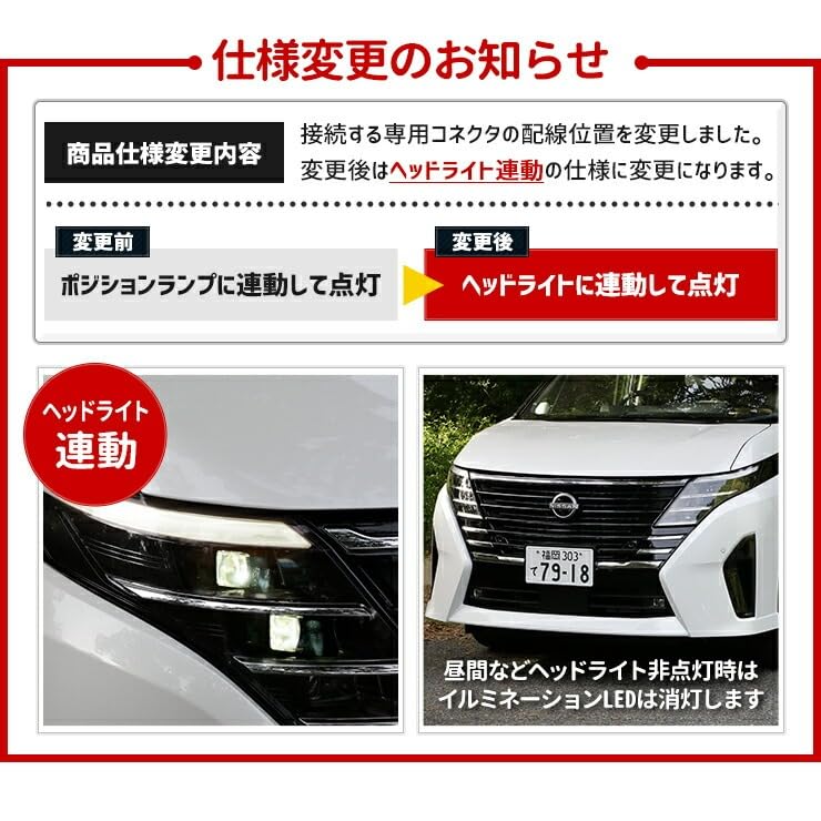 YOURS C28 Serena Dedicated LED Bumper Interior Illumination [Blue] Custom Parts Accessories Dress Up Y505-036-blue [5] S