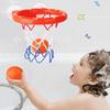 4Pcs Bathroom Shooting Game Toy Bathtub Basketball Hoop Set Fun Kids Bath Toys With 3 Balls Gift For Toddler Kids Children Baby