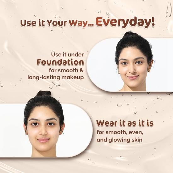 Mamaearth Glow Pore Blurring Primer with Vitamin C & Turmeric - 25 g| Enhances Skin’s Glow | Blurs Pores | Helps Makeup Last Long