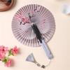 Handheld Hand Fan With Tassel Magnetic Folding Fan For Women Vintaged Shape Paper Fan For Weddings And Decorations