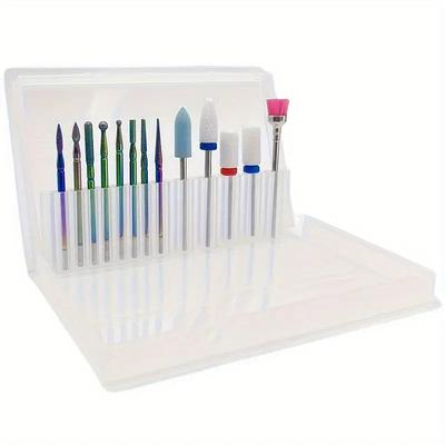 13 Pcs Professional Ceramic Nail Drill Bit Set with Box - Electric Manicure Nail File Bit for Acrylic Gel, Nails