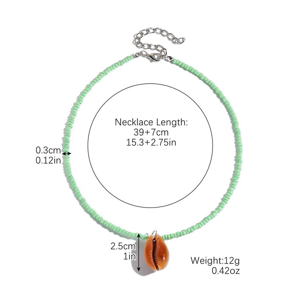 Ocean-Themed Bohemian Starfish & Seashell Beaded Choker Necklace