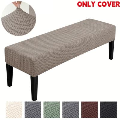 1PC Jacquard Long Bench Cover Dining Anti-dirty Piano Stool Covers Durable Seat Protector Pad for Living Room Home Decor