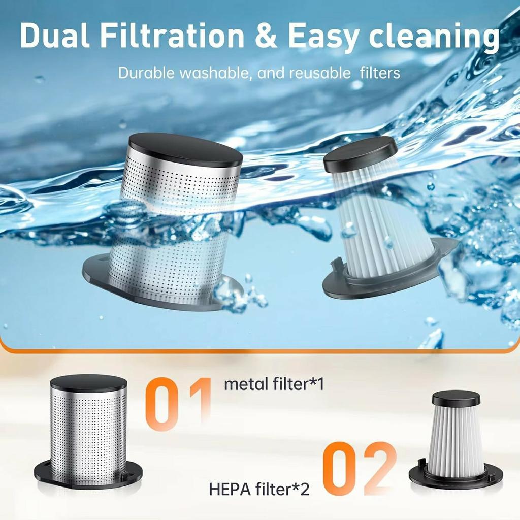 Handheld Mini Car Vacuum Cleaner Rechargeable Wireless Powerful Suction Cleaning Device