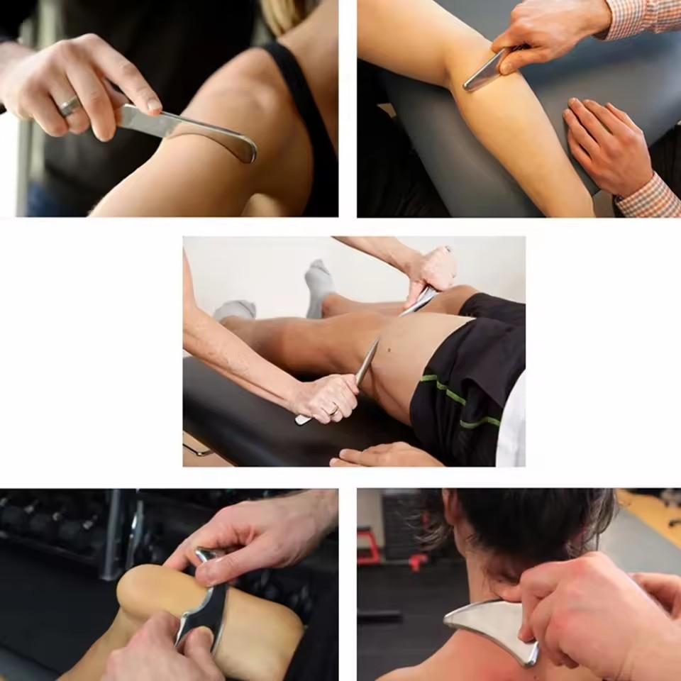 Stainless Steel IASTM Therapy Massage Tools Deep Tissue Massager Guasha Fascia Recovery Muscle Relaxation Gua Sha Scraping Board
