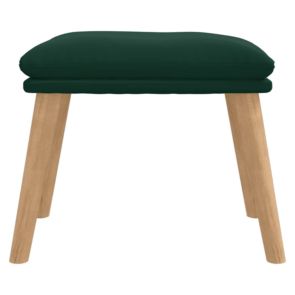 Footstool Dark Green 45 X 29.5 X 35 Cm Velvet