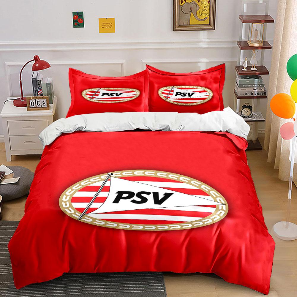 Red PSV Logo Bedding Set Bedding Duvet Cover Set Duvet Cover Pillowcases (1 * Duvet Cover 2 * Pillowcases, Without Duvet Insert)