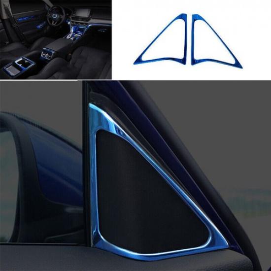 For Honda Accord 2018- Blue Titanium Front Triangle A Pillar Cover Trim 2PCS