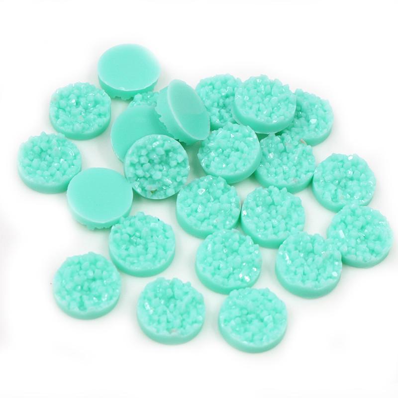 Neue, farbenfrohe 8/10/12 mm große, flache Naturharz-Cabochons (40 Stück) für Armbänder, Ohrringe und DIY-Schmuckherstellung