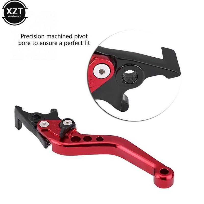 Heiß 2 Stück Universal CNC Legierung Motorrad Bremshebel Verstellbare Größe Moto Motorrad Modifikation Kupplungstrommel Bremshebel Griff