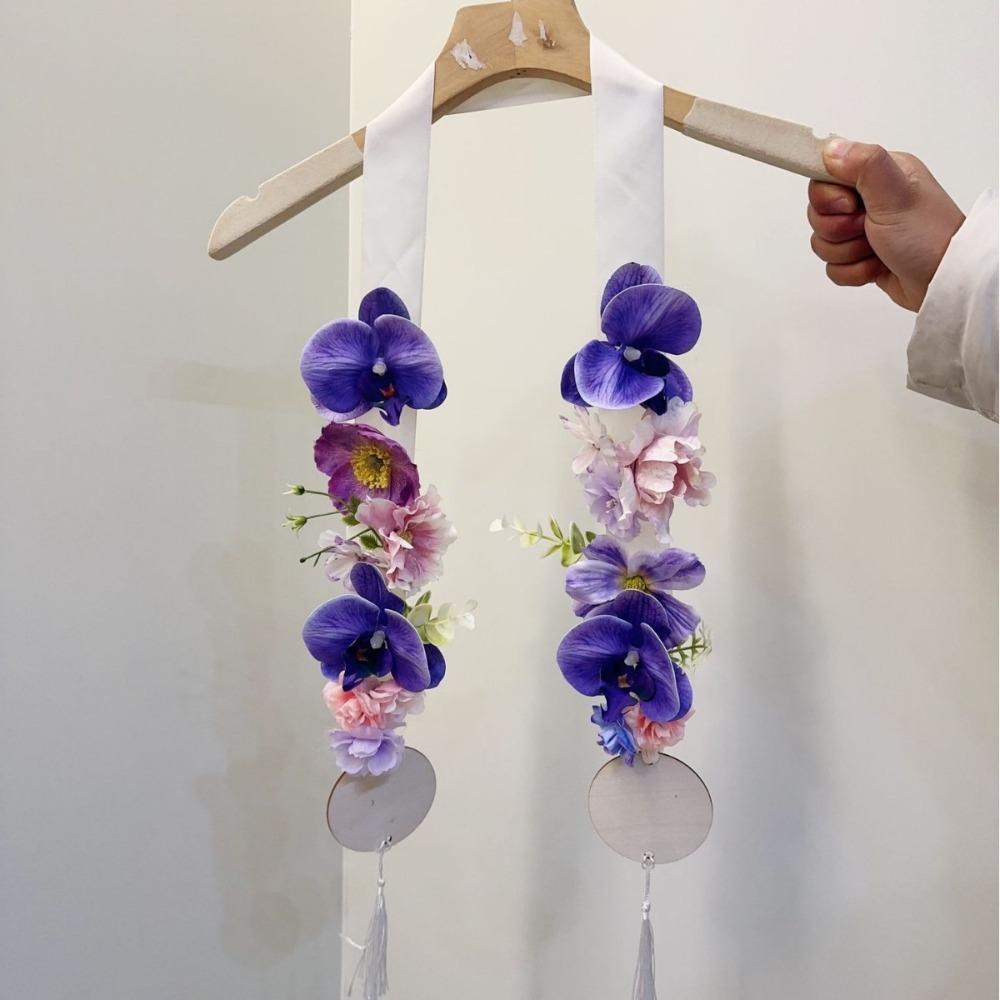 Artificial Flower Etiquette Ribbon Realistic Welcome Sash Wedding Photo Props  Wedding Ceremony